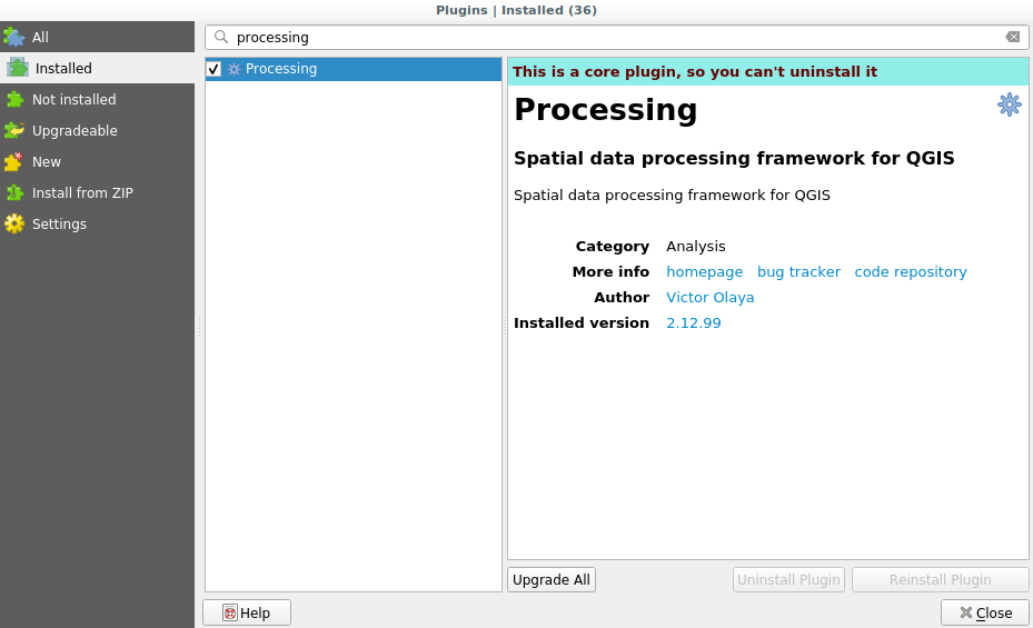 18.3. Setting-up the processing framework — Dokumentasi QGIS Documentation