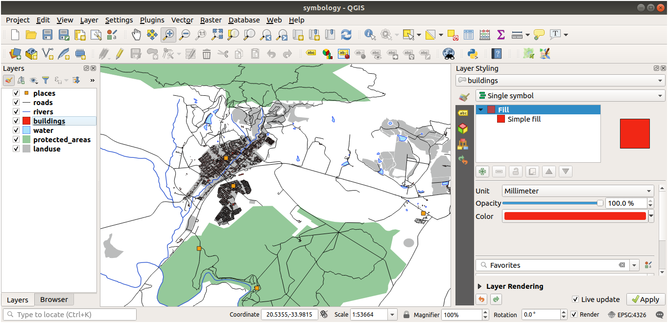 Диаграмма в qgis