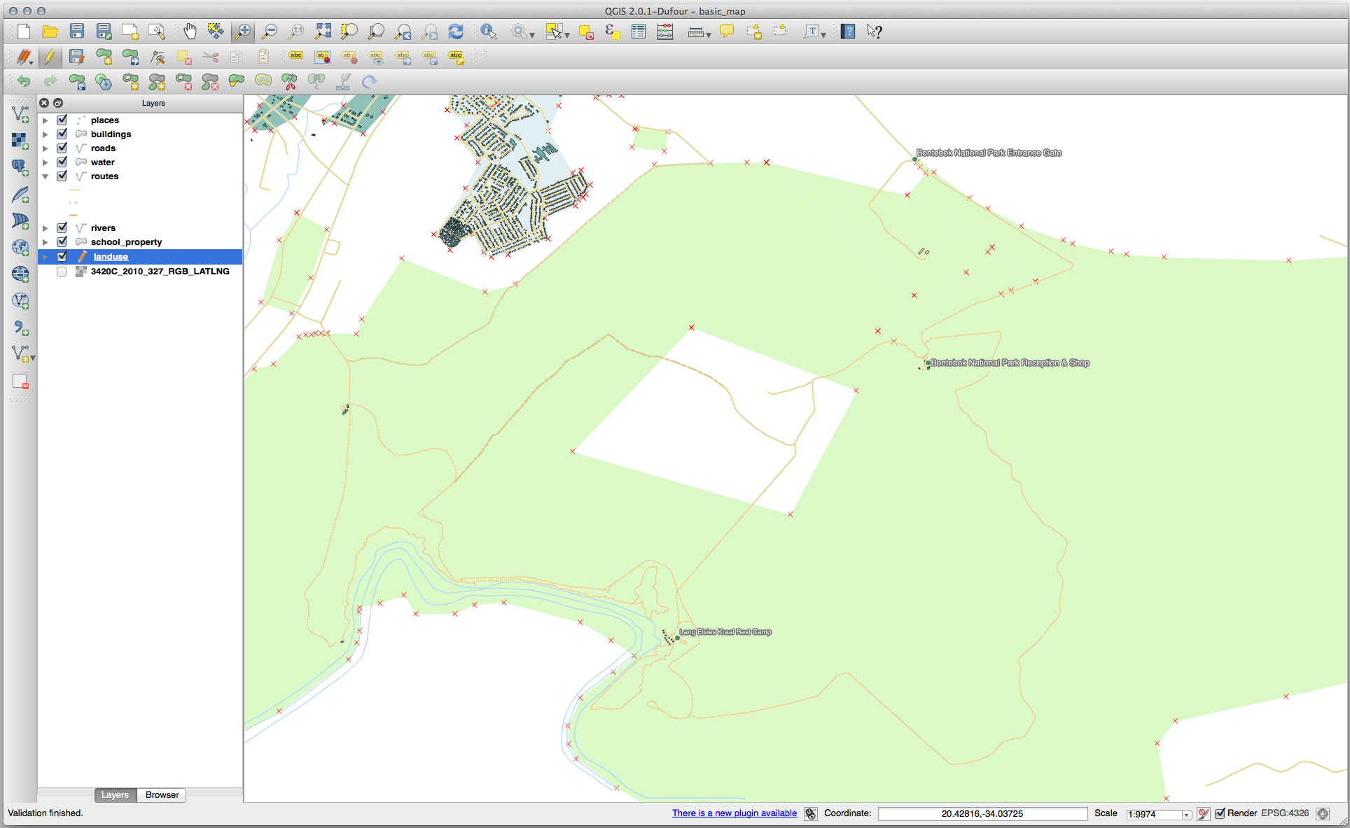 Кадастровая карта в qgis