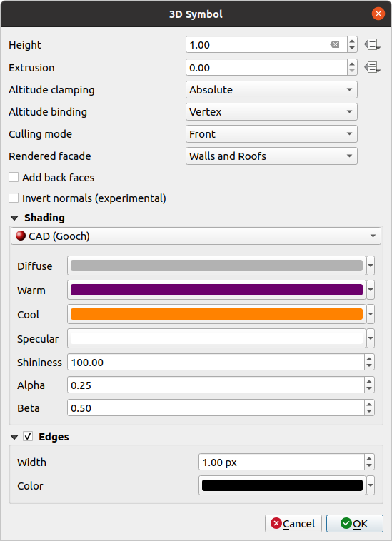 13.4. Creating 3D Symbols — QGIS Documentation documentation