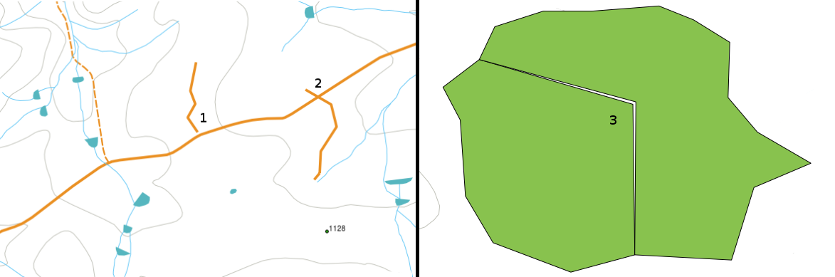 Correction of inconsistencies between river and contour features