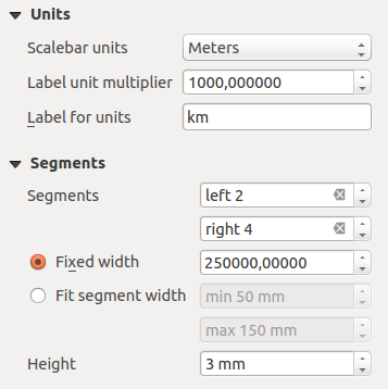 スケールバーアイテム Qgis Documentation ドキュメント