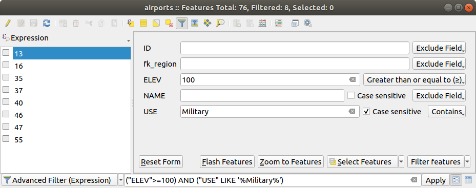 属性テーブルの操作 Qgis Documentation ドキュメント