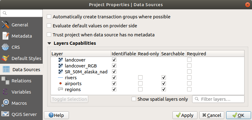 9. QGIS Configuration — QGIS Documentation documentation